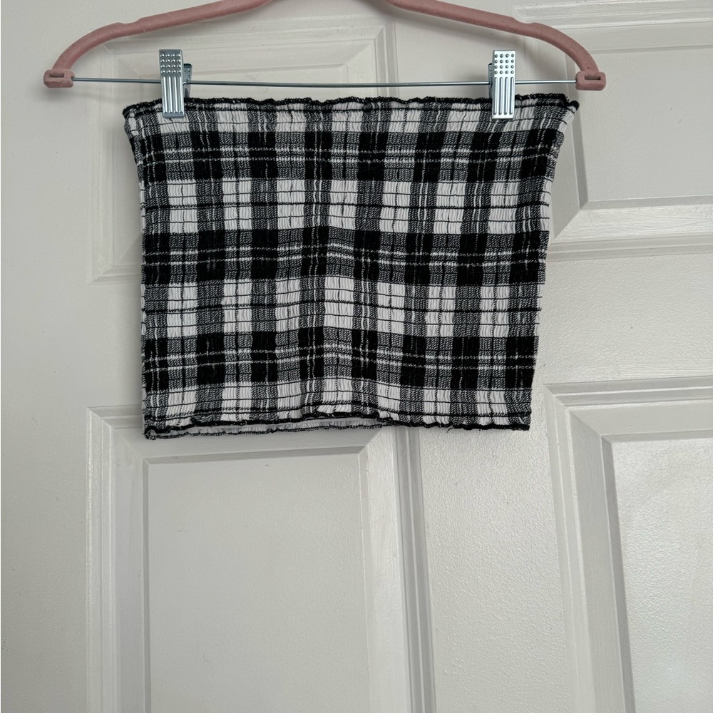 Gingham cropped top